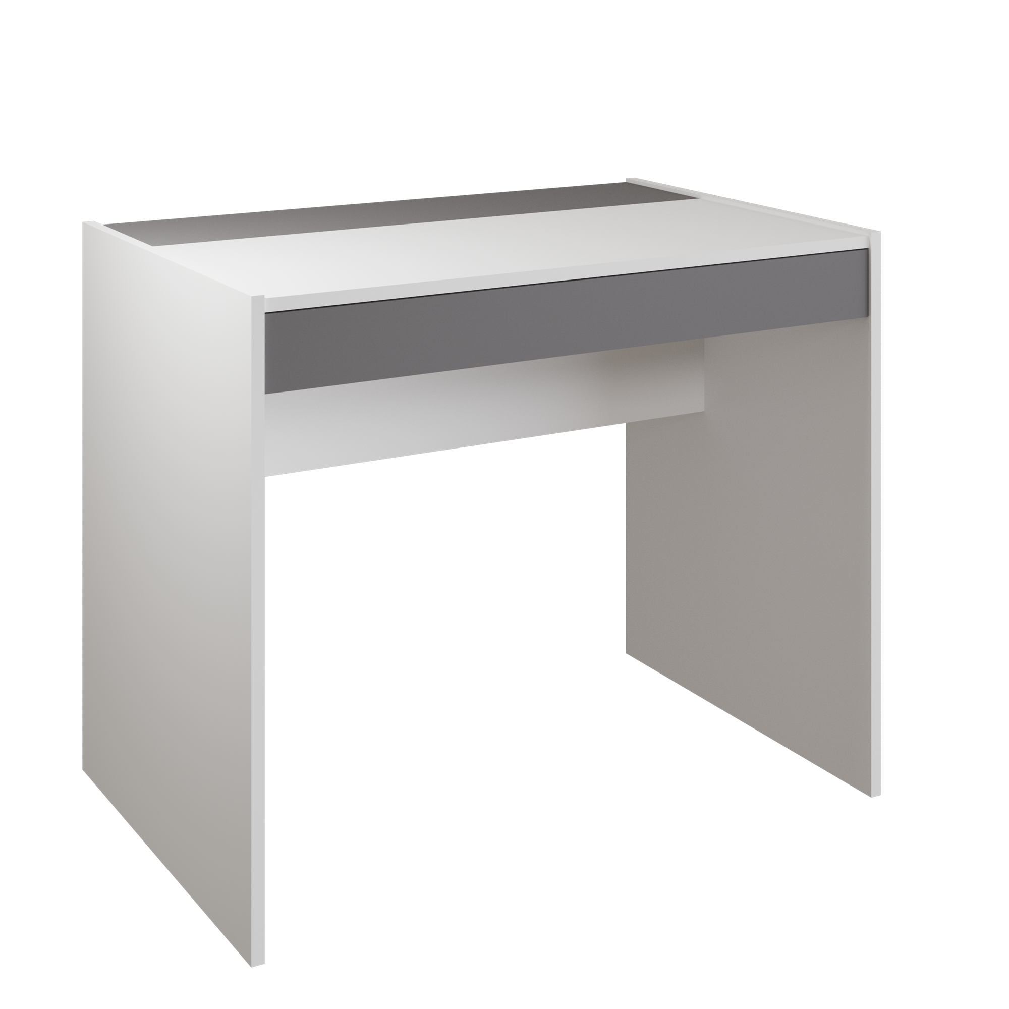 Изображение товара Стол Атмосфера Стол письменный ЛАЙТ Белый/Серый шифер 90x76x60 см ЛДСП цвет белый, серый