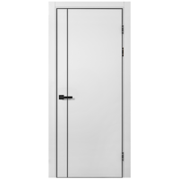Изображение товара Межкомнатная глухая дверь Борно 90x220 см серый МДФ с замком и петлями