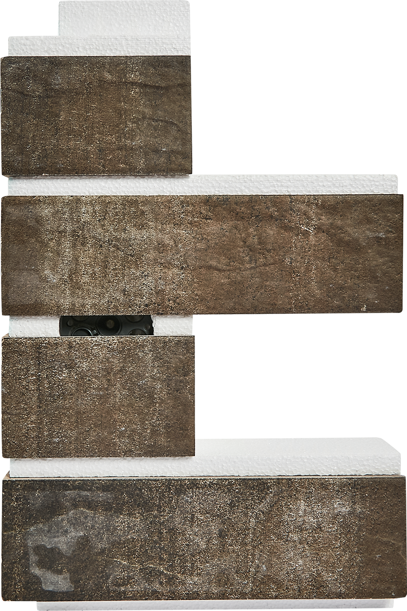 Изображение товара Угловой элемент термопанели Мосстрой-31 Brick stone 260x410x50мм 0.21м² цвет коричневый
