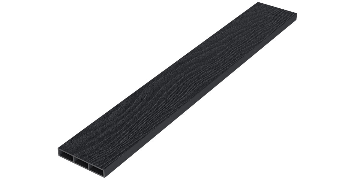 Изображение товара Доска Holzhof Антрацит 150x25x2950мм - влагостойкая ДПК террасная доска Изображение товара Доска Holzhof Антрацит 150x25x2950мм - влагостойкая ДПК террасная доска