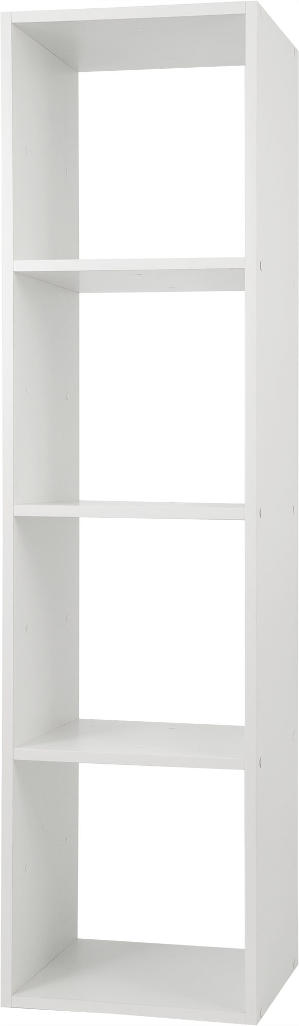 Стеллаж Spaceo KUB 4 секции 36x139.3x31.7 см ЛДСП цвет белый - 3