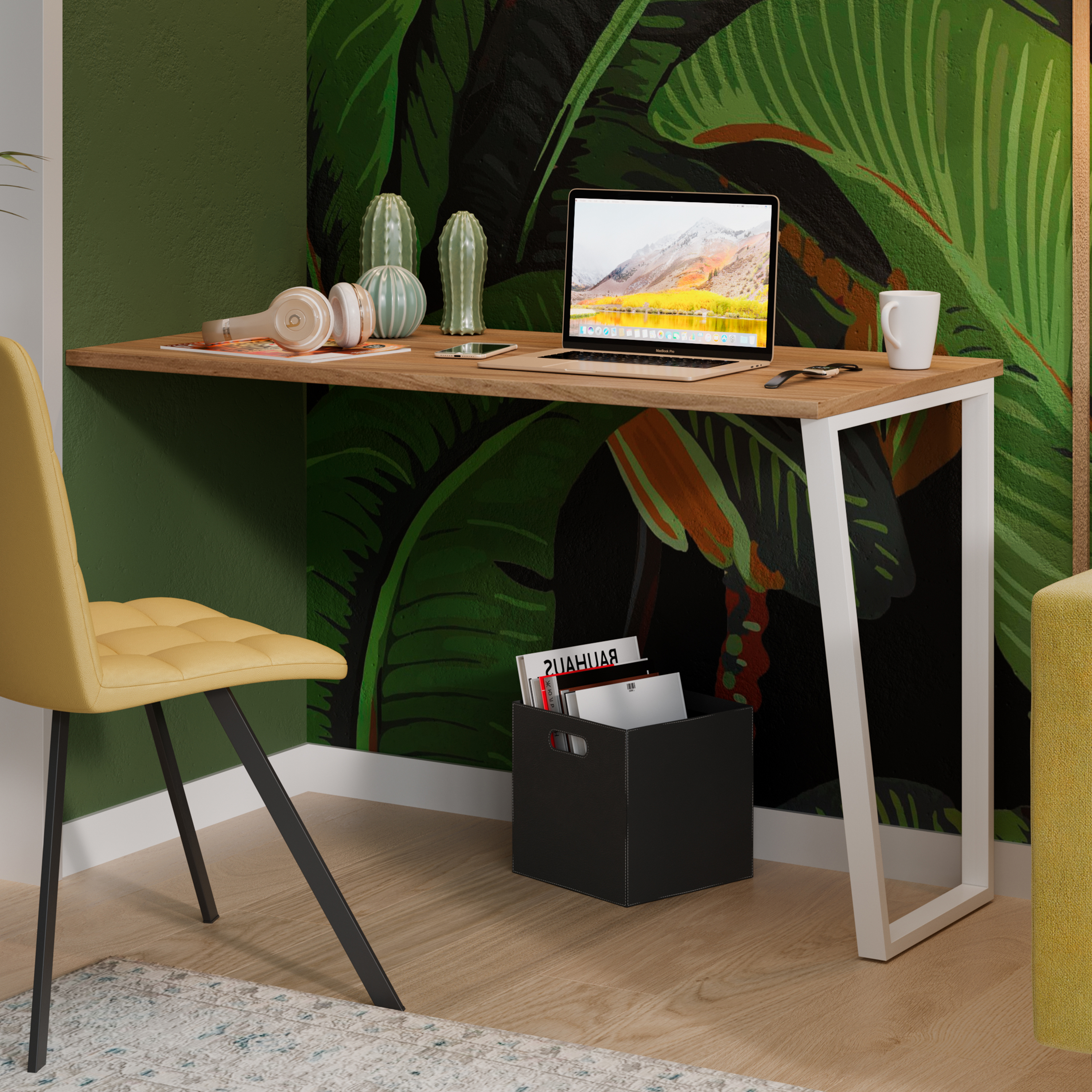 Изображение товара Компьютерный стол Трия ТД-393.15.01 120x75x58 см Белый ЛДСП современный стиль