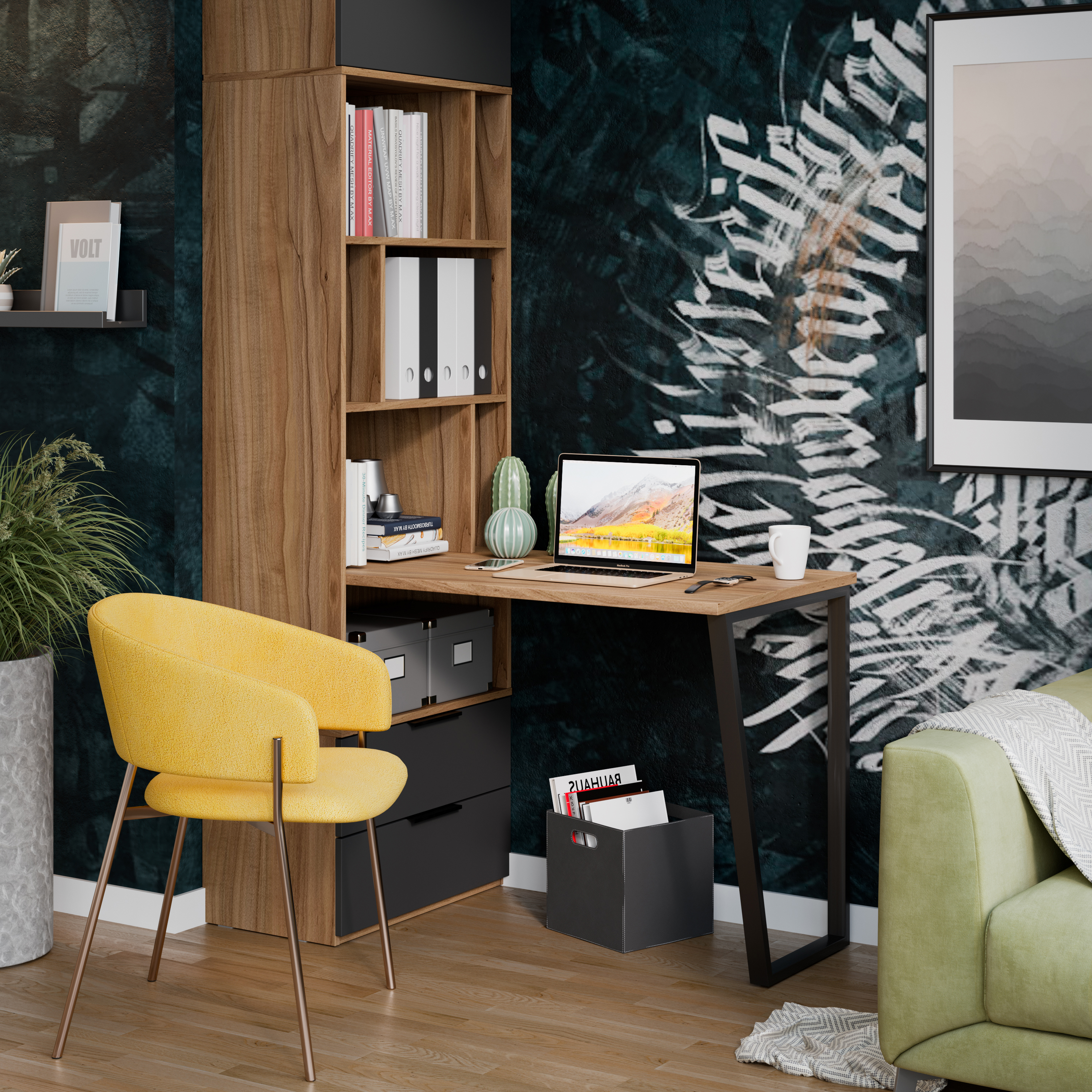 Изображение товара Письменный стол Трия 120x217 см коричневый графит