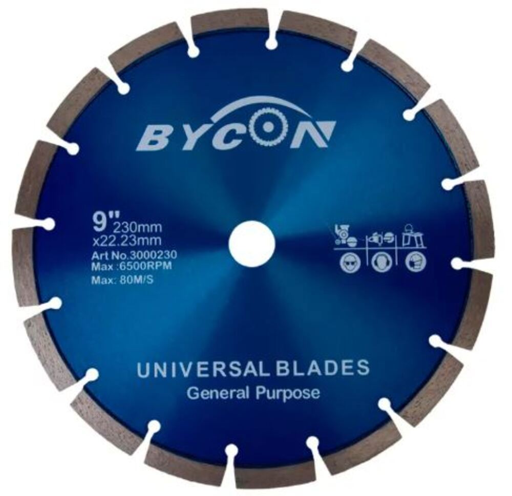Изображение товара Диск алмазный по бетону Bycon 3000230 сегментный 230x22.2x1.8 мм
