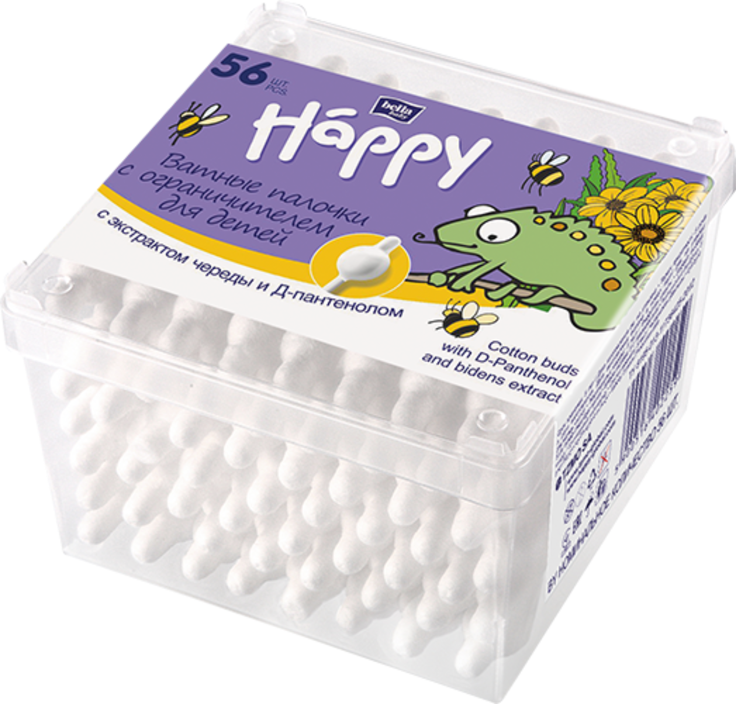 Изображение товара Ватные палочки Bella Baby Happy с экстрактом череды 56 шт