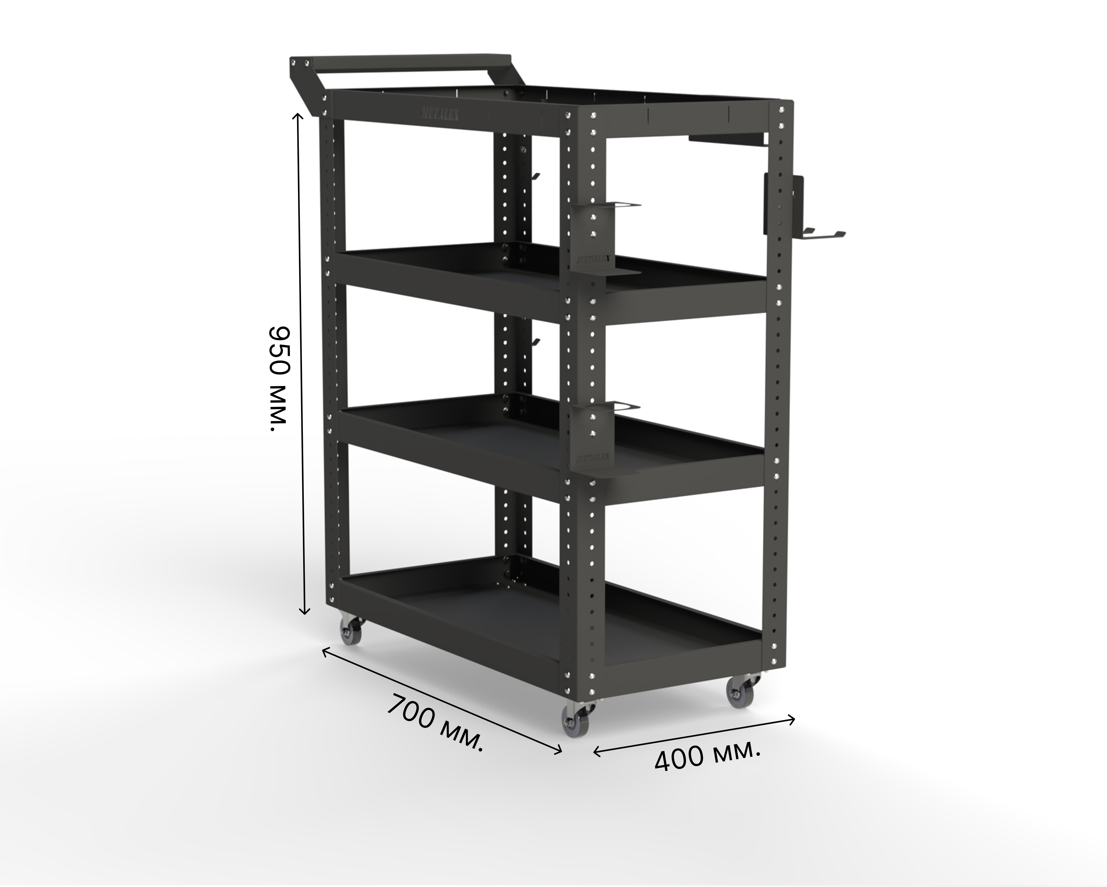 Изображение товара Тележка инструментальная Metalex Тип 1 800x450x950 мм