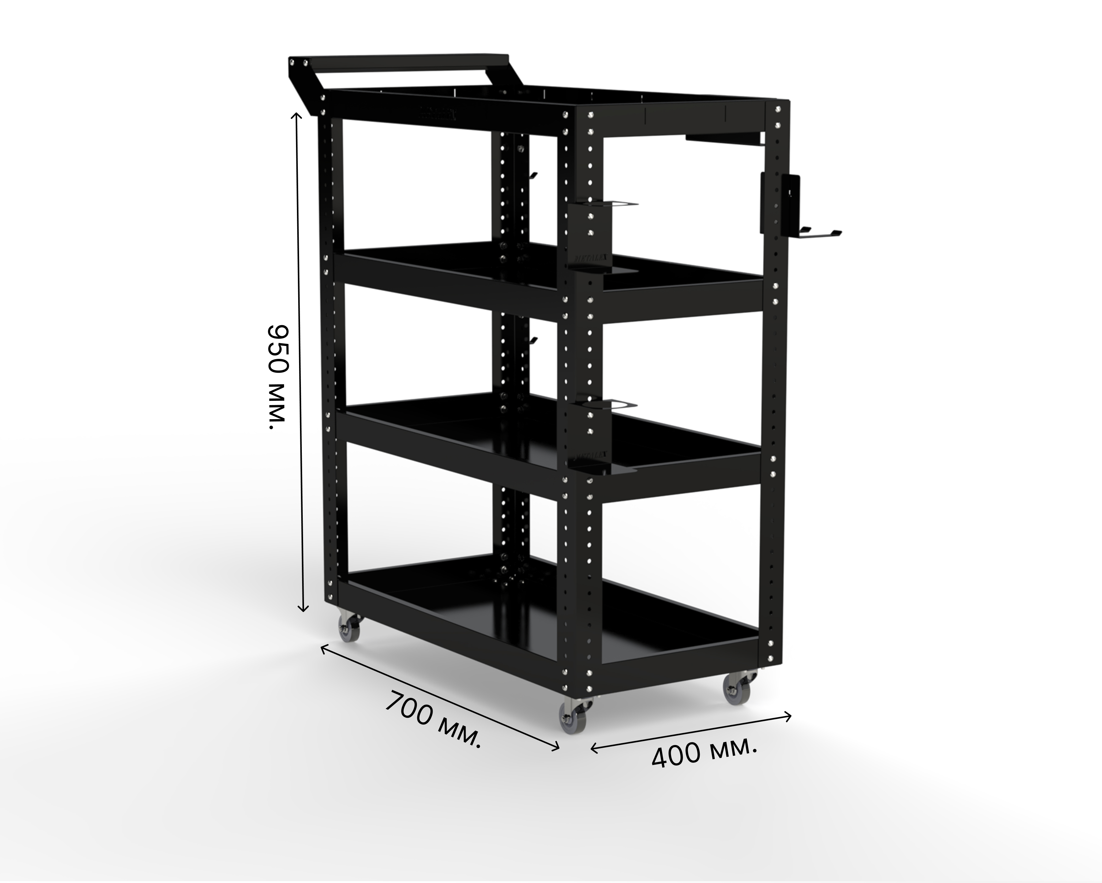 Изображение товара Тележка инструментальная Metalex Тип 1 118107 700x400x950 мм