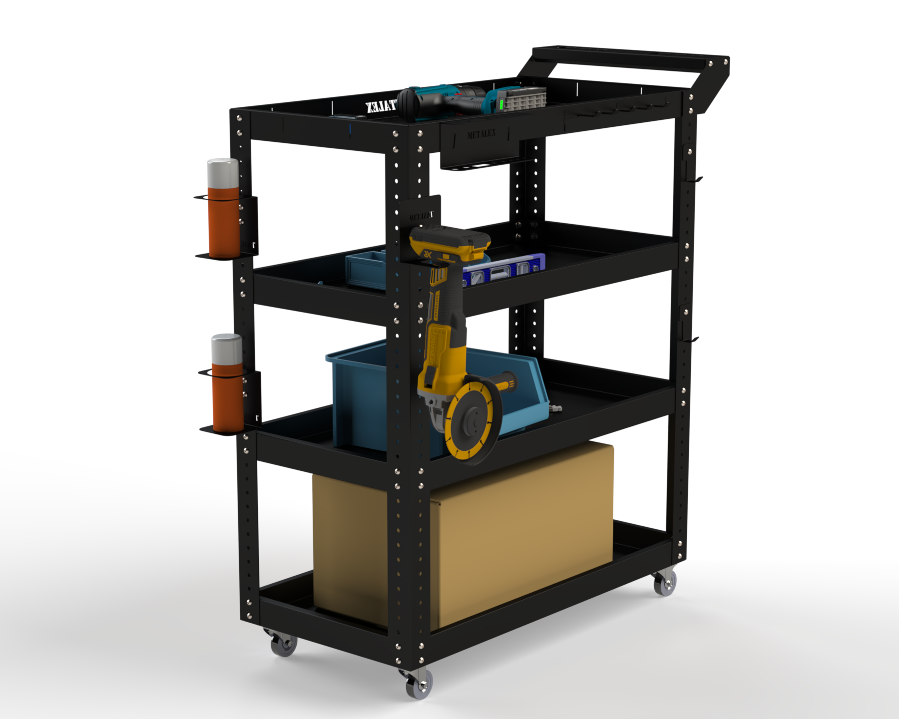 Изображение товара Тележка инструментальная Metalex Тип1 118110 700x450x950 мм для инструментов