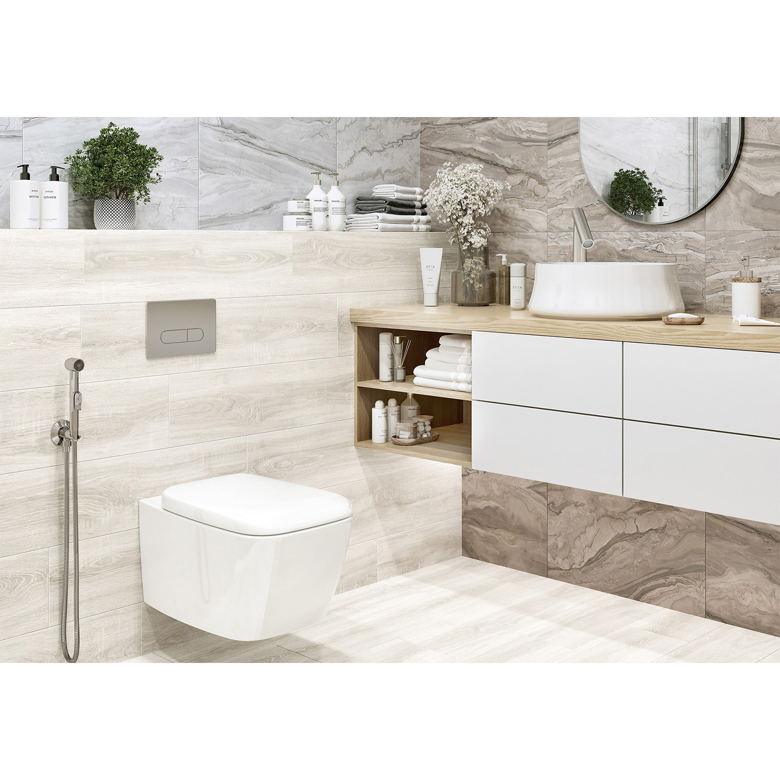 Изображение товара Плитка керамогранит Alma Ceramica GFA92AMD04R 20x90 см бежевый матовый