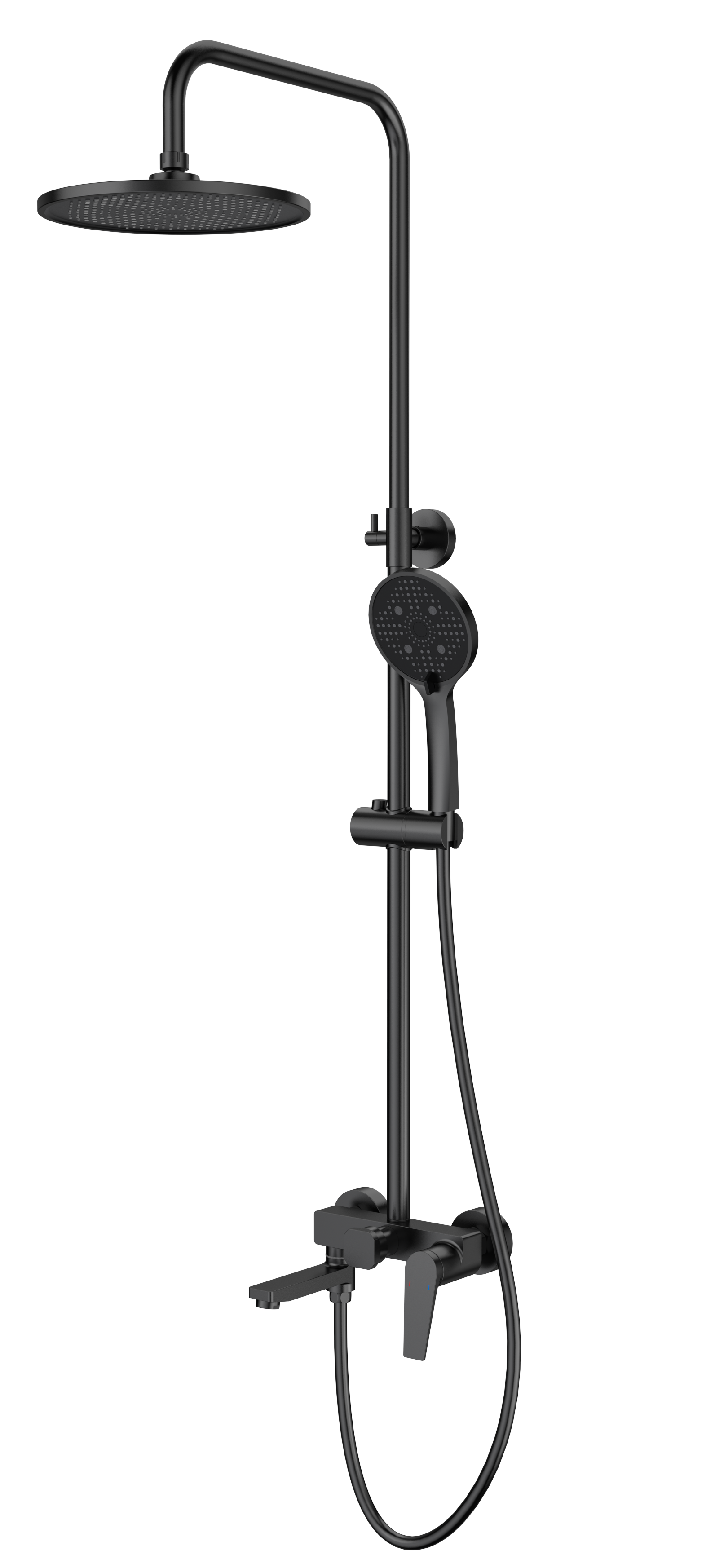 Изображение товара Душевая стойка SOLE S057B со смесителем 3 режимов цвет Черный