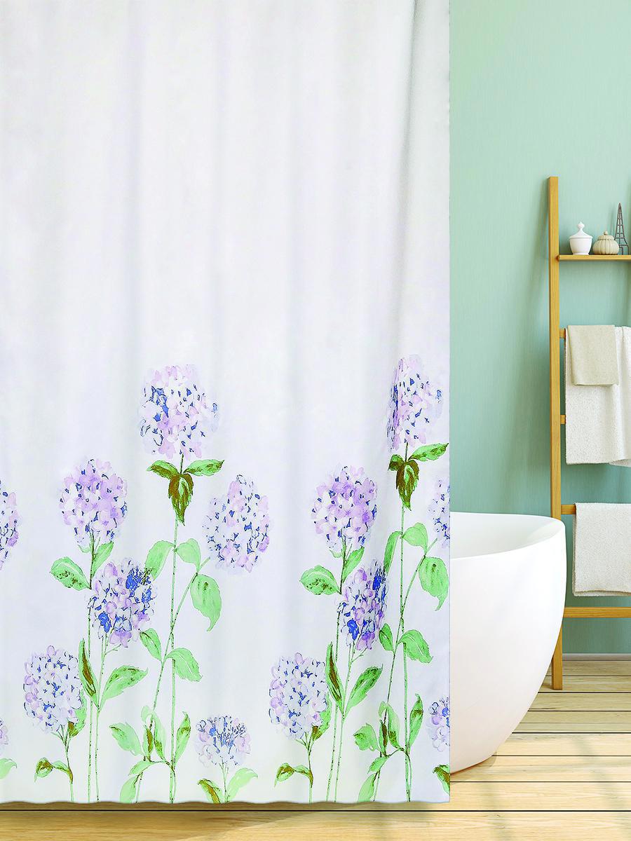 Изображение товара Шторка для ванной комнаты Bath Plus Hydrangea CH15009, 200x180 см