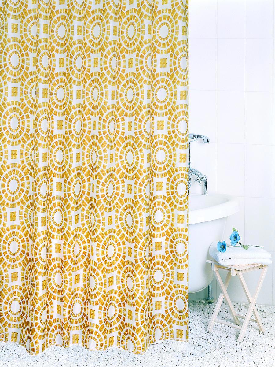 Изображение товара Шторка для ванной комнаты Bath Plus Circle beige CH15120, 200x180 см