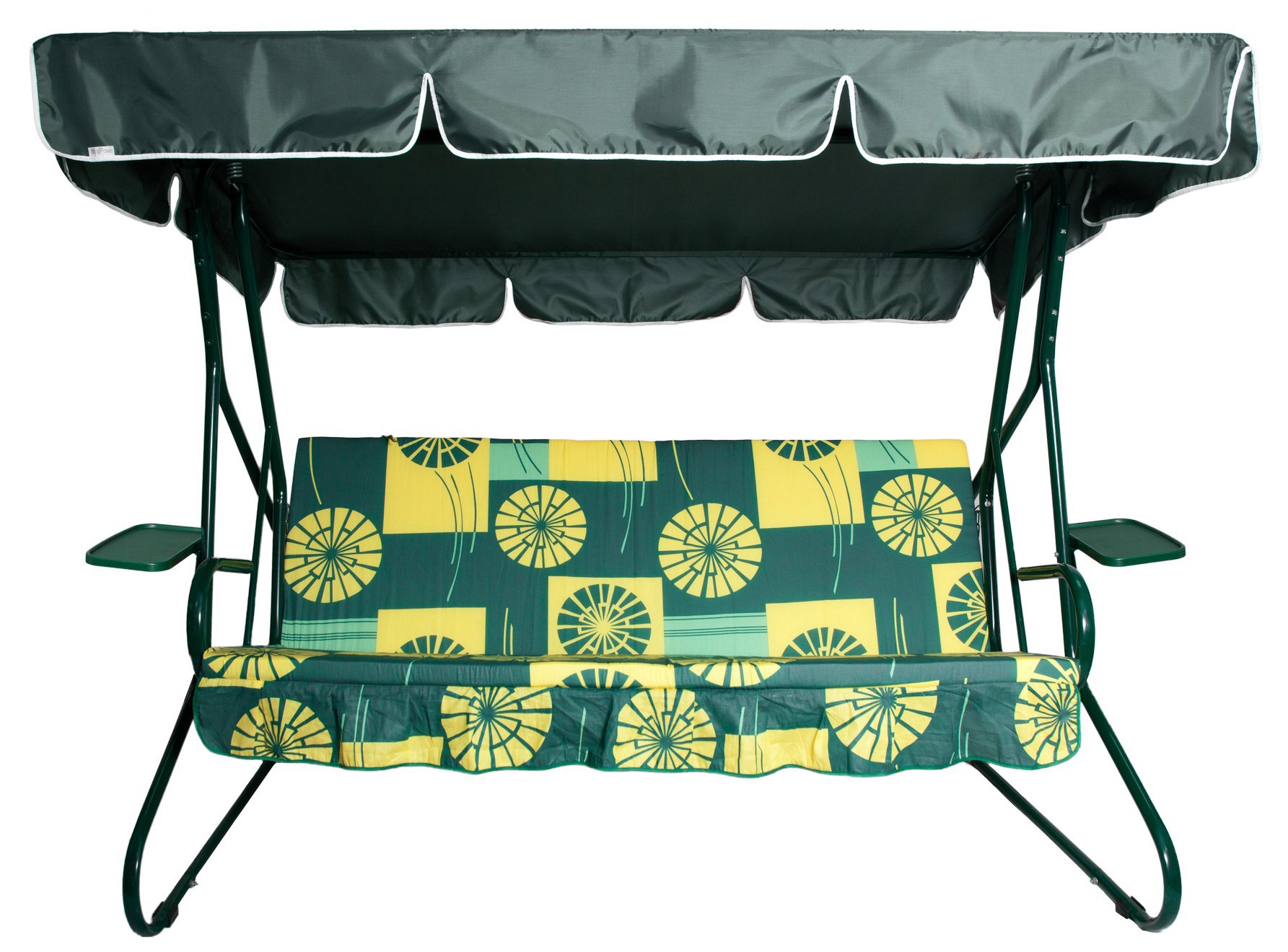 Изображение товара Качественные садовые качели Olsa люкс-2 3 местных до 280 кг зеленый