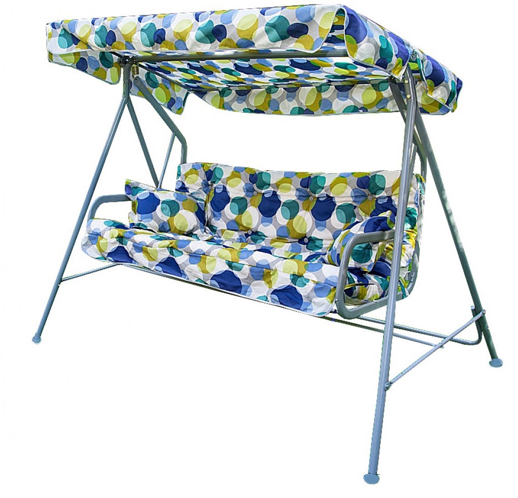 Изображение товара Качели садовые Olsa Бари 2 местных с тентом до 180 кг голубой