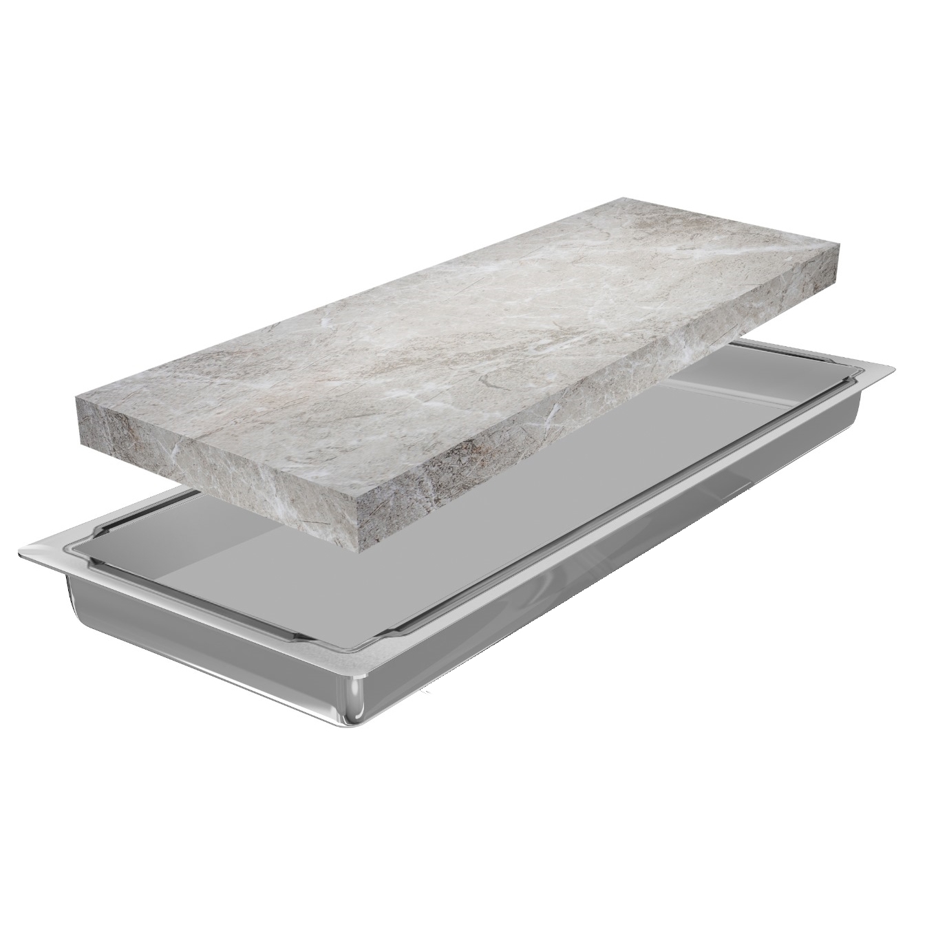 Изображение товара Душевой трап Bejert B714H231-11050-4 из нержавеющей стали с сухим затвором 300x120 мм