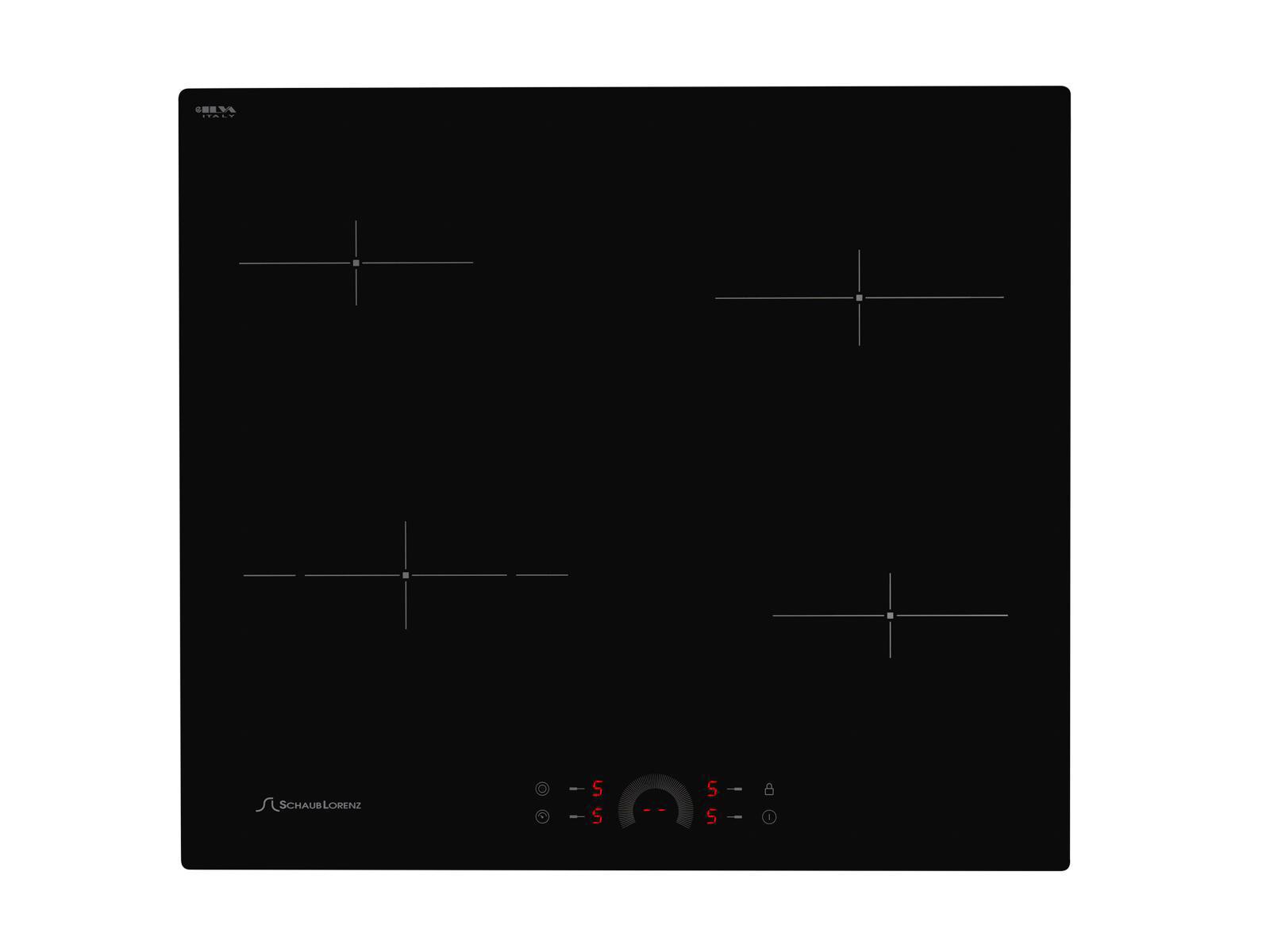 Изображение товара Стеклокерамическая варочная панель Schaub Lorenz SLK CY61H1 4 конфорки черная