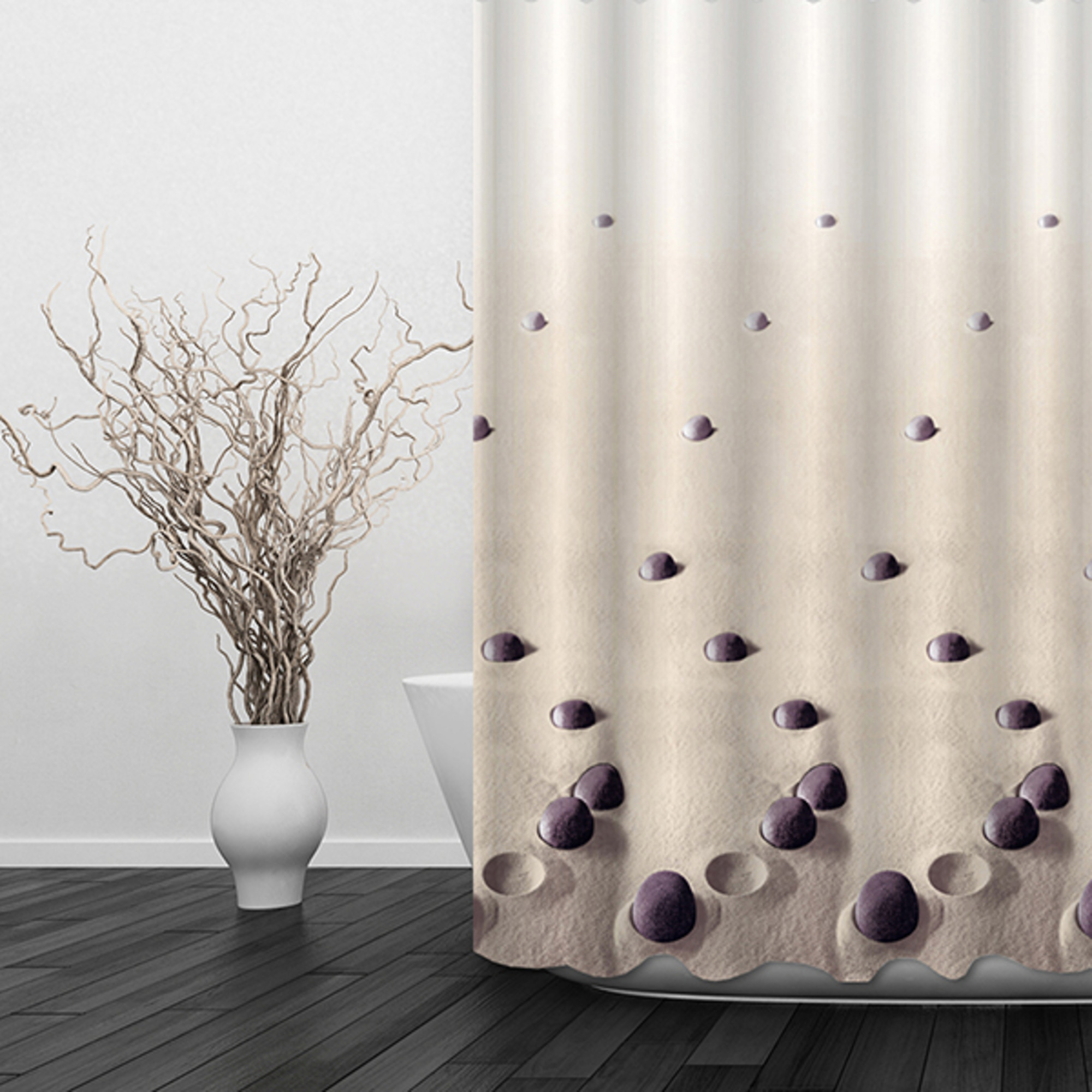 Изображение товара Шторка для ванной комнаты Dasch Сад камней 180x180см