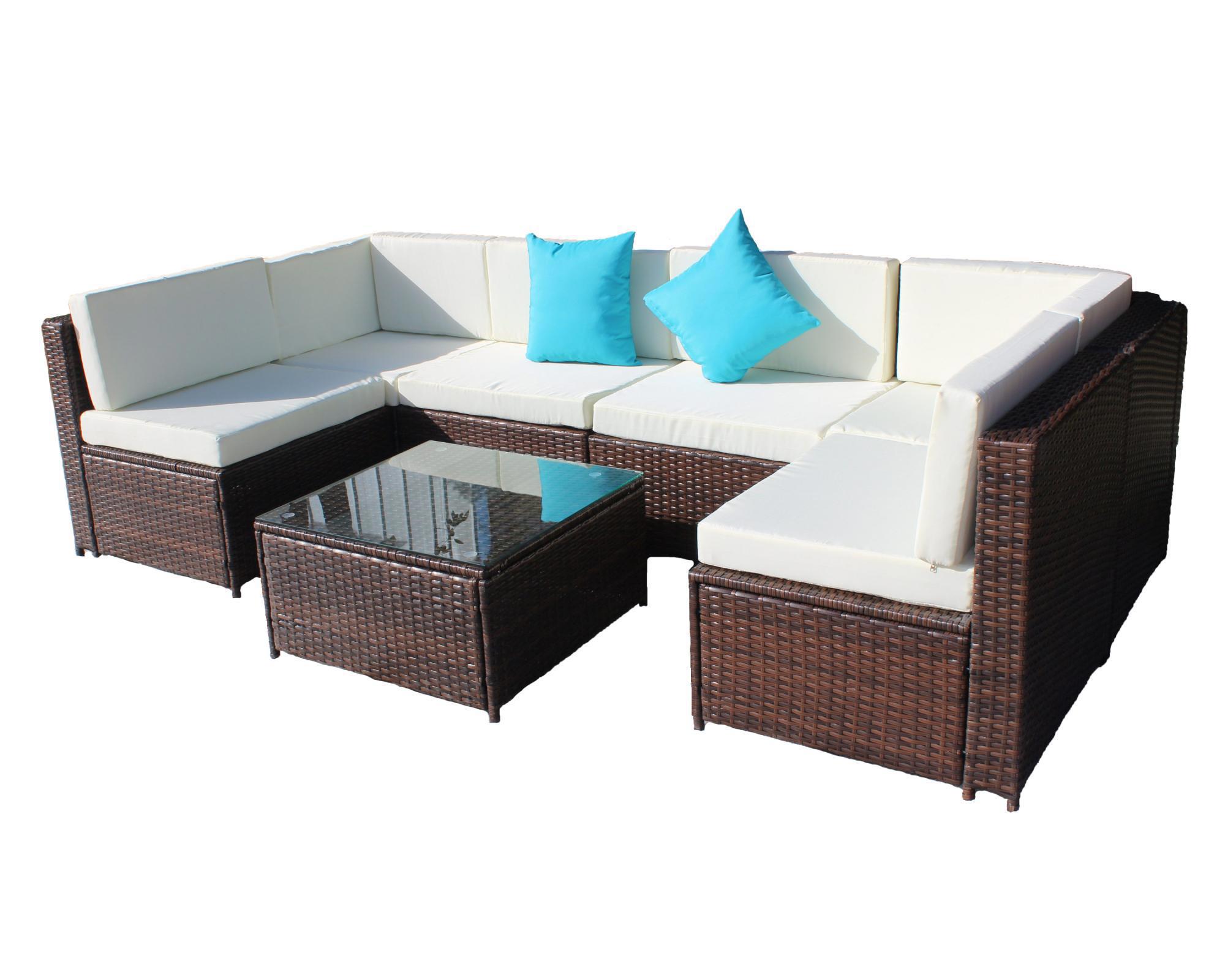 Изображение товара Набор садовой мебели Garden story Элеон SFS025 коричневый и светло-бежевый