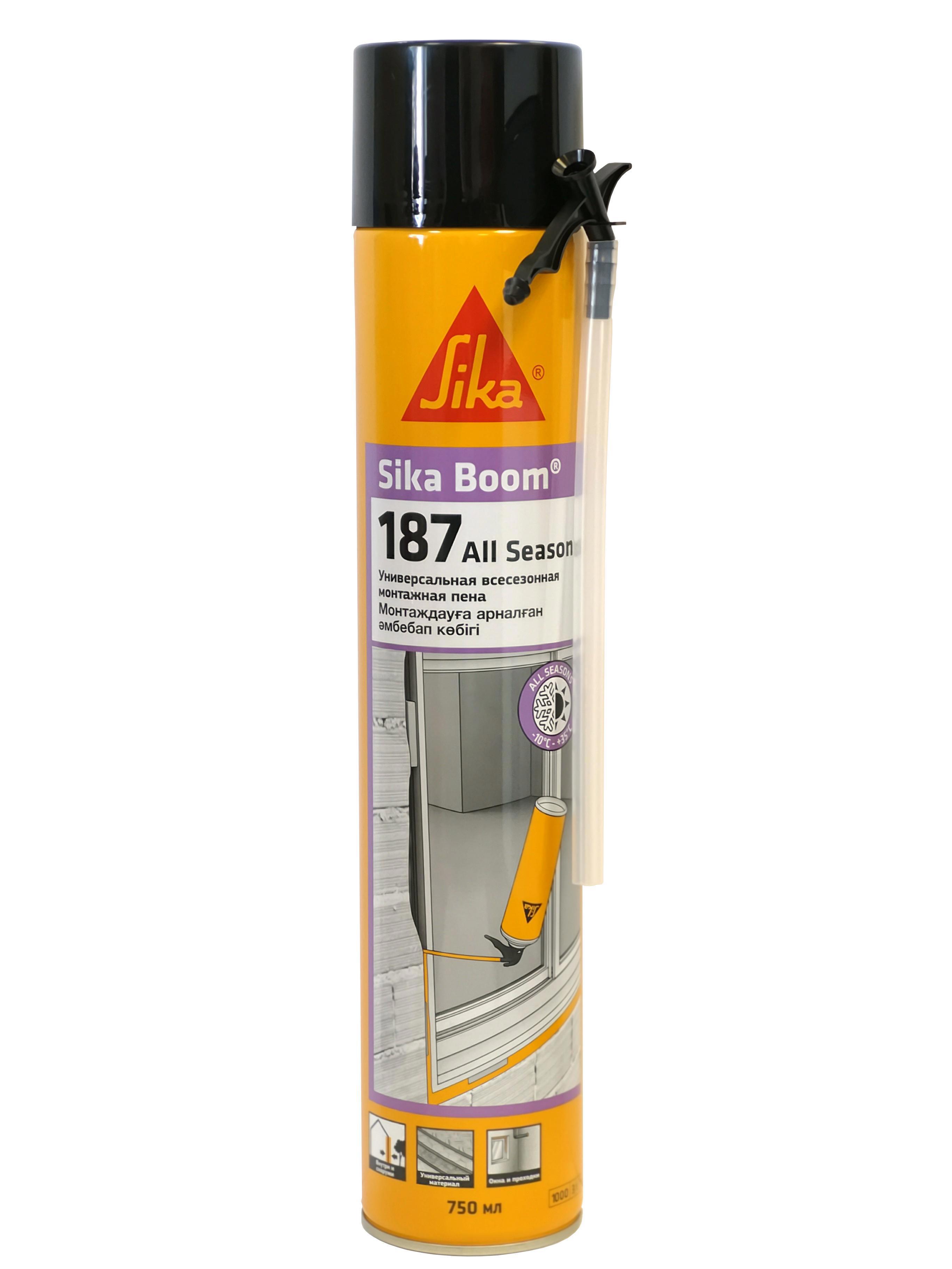 Изображение товара Пена монтажная Sika Boom 187 All Seasons 750 мл всесезонная для тепло- и звуизоляции