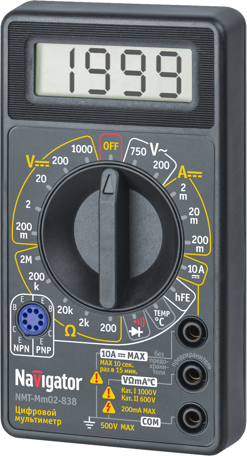 Изображение товара Мультиметр Navigator NMT-Mm02-838 82432