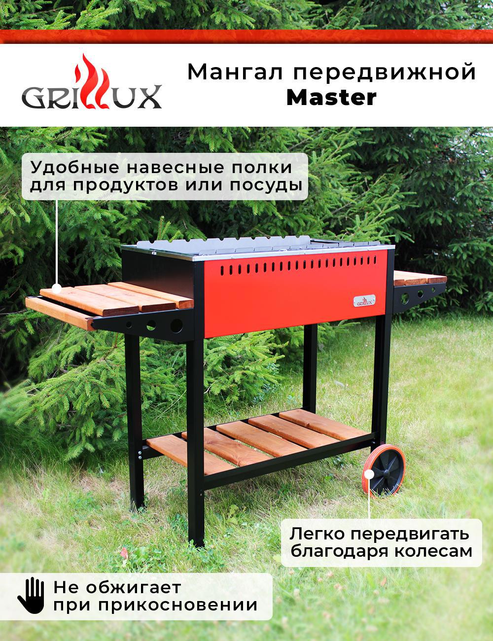 Изображение товара Мангал Grillux ВЗР1130 Master 720x440 см сталь Изображение товара Мангал Grillux ВЗР1130 Master 720x440 см сталь