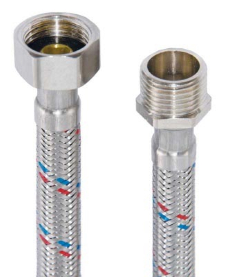 Изображение товара Гибкая подводка для воды Ixora 150 см с гайками и штуцерами для бытовых нужд