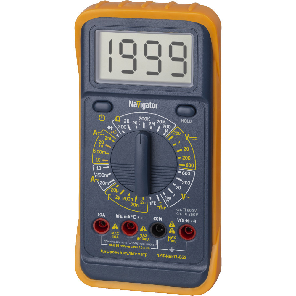 Изображение товара Цифровой мультиметр Navigator NMT-Mm03-062 для измерения электропараметров