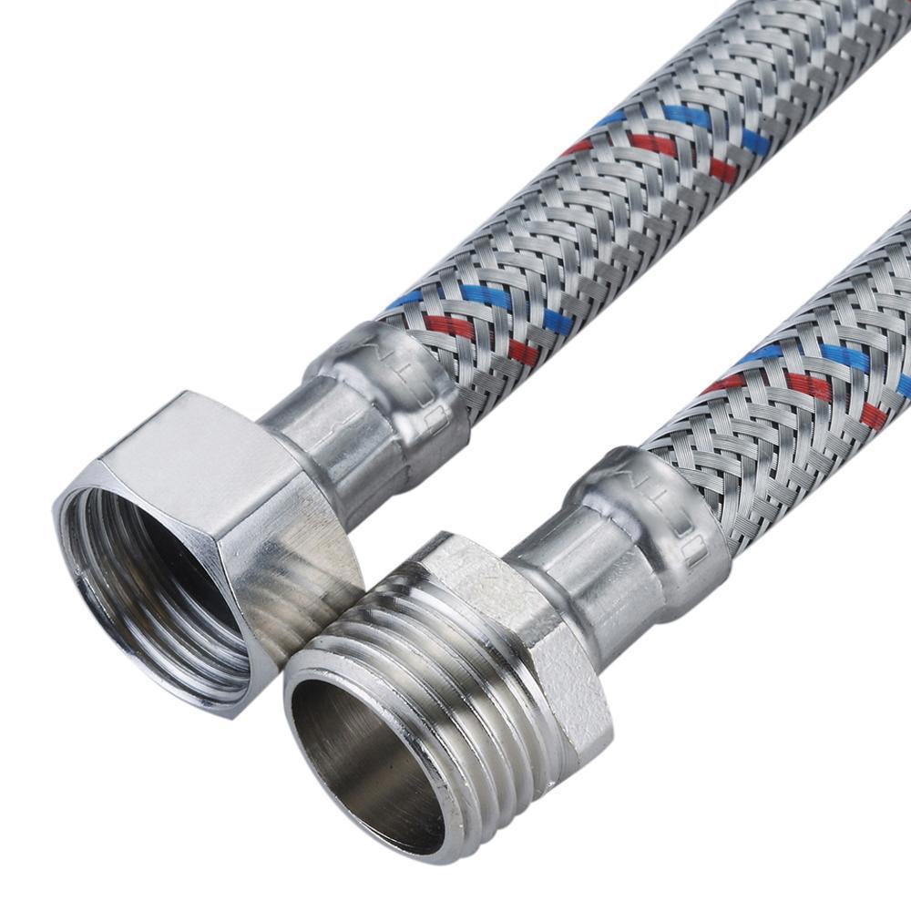 Изображение товара Гибкая подводка для воды СТМ 1/2" 40 см внутренняя-наружная резьба China