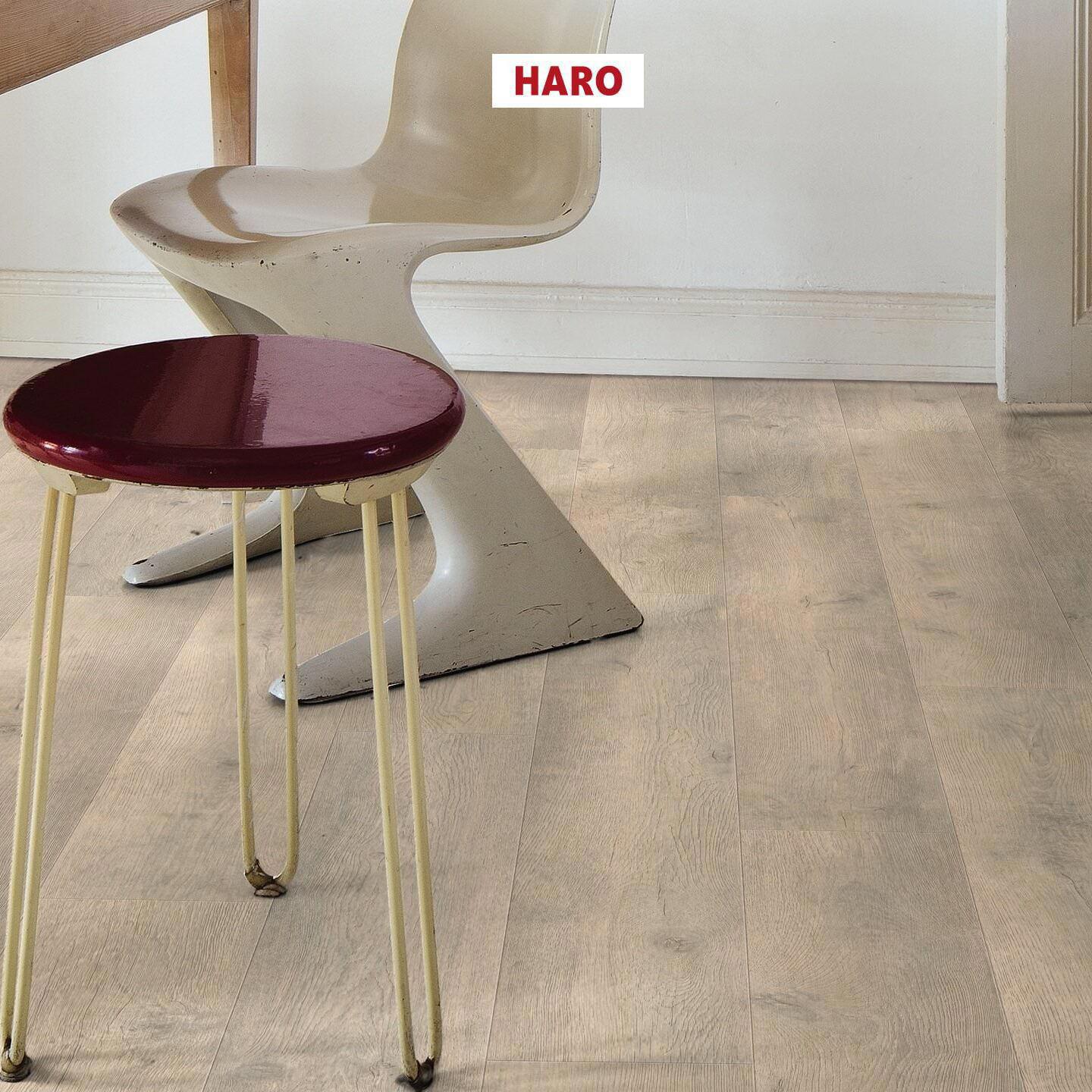 Изображение товара Ламинат Haro Дуб Бергамо Антик белый 32 класс толщиной 7 мм