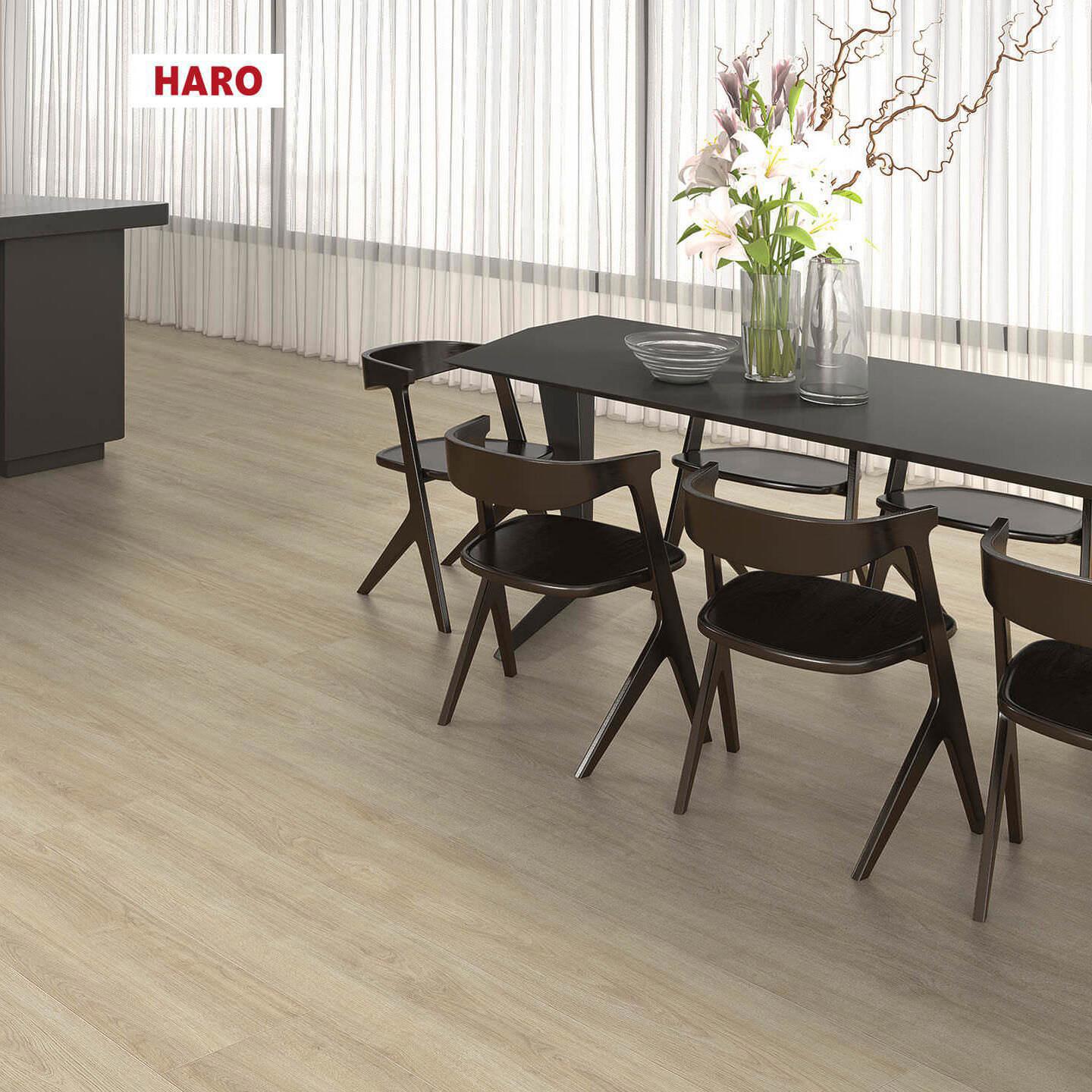 Изображение товара Ламинат Haro Дуб Элеганза Крем-белый 33 класс 8 мм фаска Германия