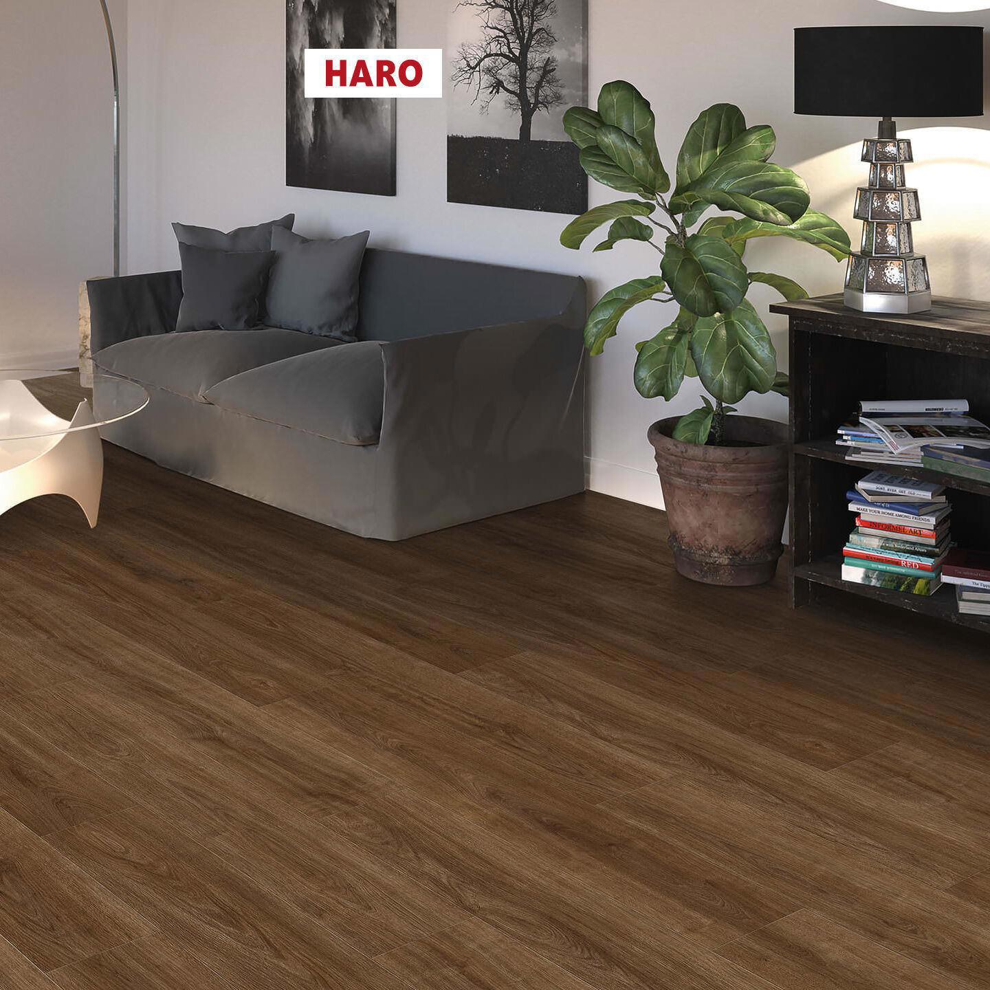 Изображение товара Ламинат Haro Дуб Элеганза Дымчатый 32 класс толщина 8 мм с фаской 1.98 м²