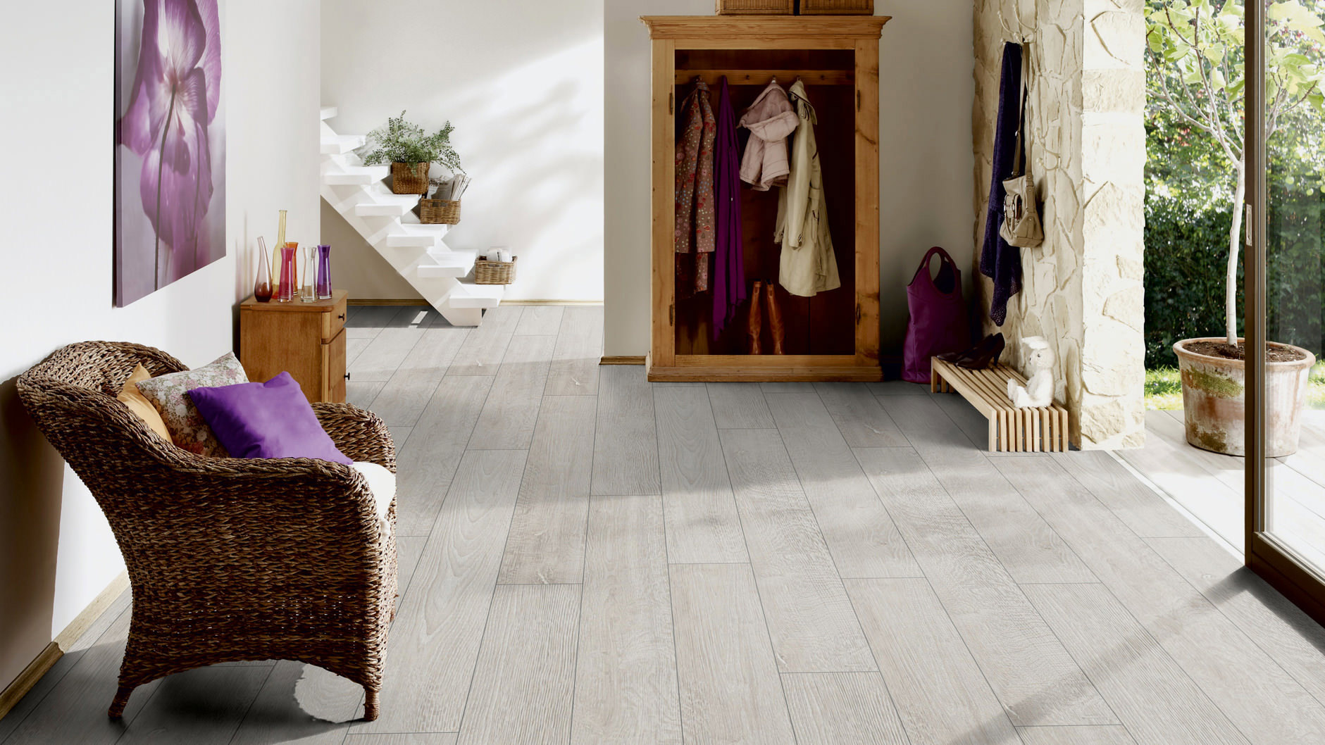 Изображение товара Ламинат Ter Hurne Дуб Бело-Серый 32 класс толщина 10 мм с фаской 1.92 м²