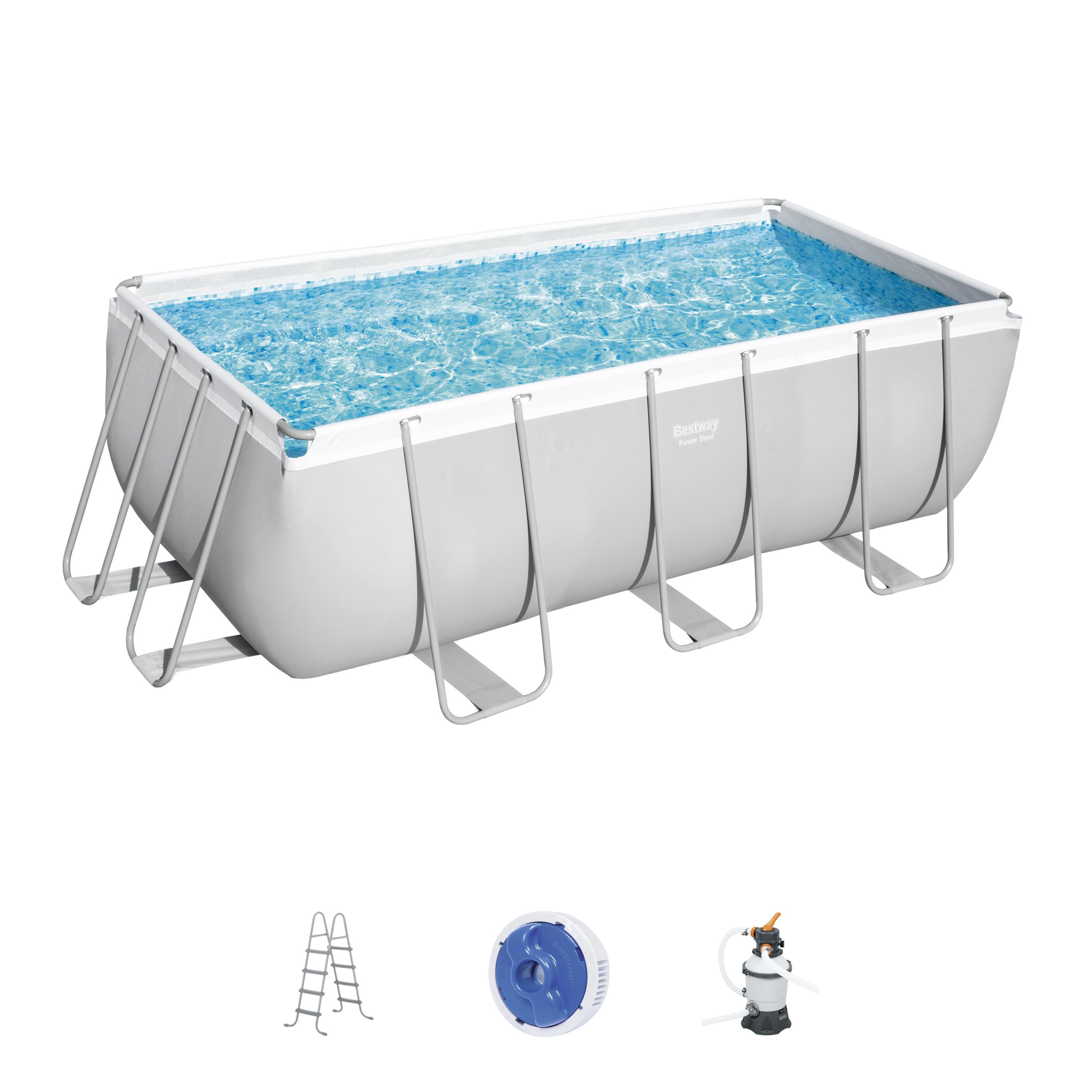 Изображение товара Каркасный бассейн Bestway Power Steel 412x201x122 см с фильтром и аксессуарами