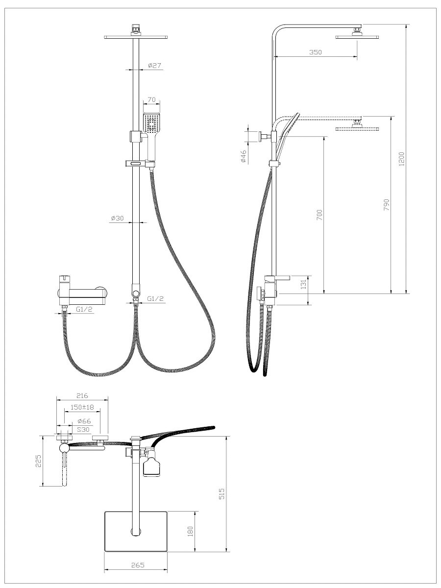 Изображение товара Смеситель ARGOTECH PERS35-05P/C со стойкой и однорычажным управлением