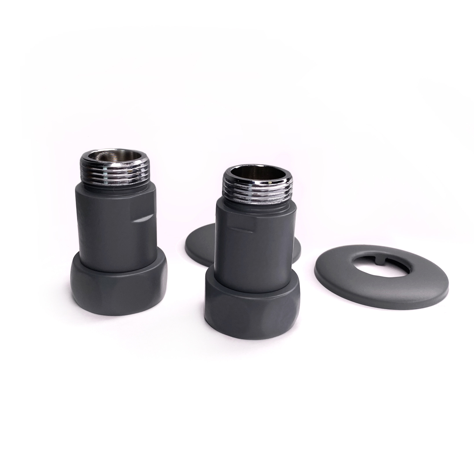 Изображение товара Соединение прямое для полотенцесушителя Magnetic Grey 1х3/4" из латуни