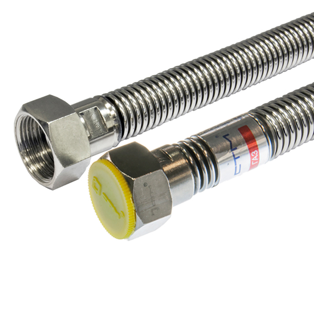 Изображение товара Подводка для газа СТМ сильфонная 1/2 300 см внутренняя резьба