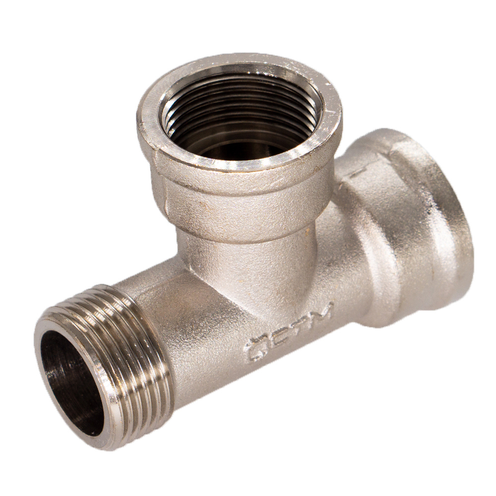 Изображение товара Тройник СТМ 1/2" г/г/ш латунь CRTFFM12 никелированный