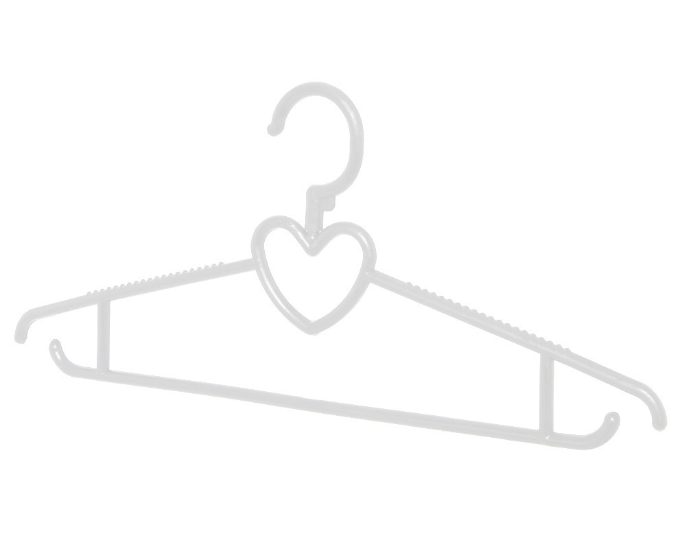 Изображение товара Комплект из 9 пластиковых вешалок VALEXA 40x18x1 см белого цвета