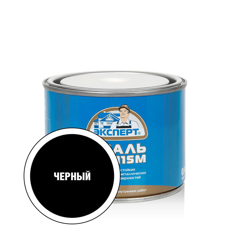 Изображение товара Эмаль ЭКСПЕРТ 28434 глянцевый цвет черный 0.4 кг