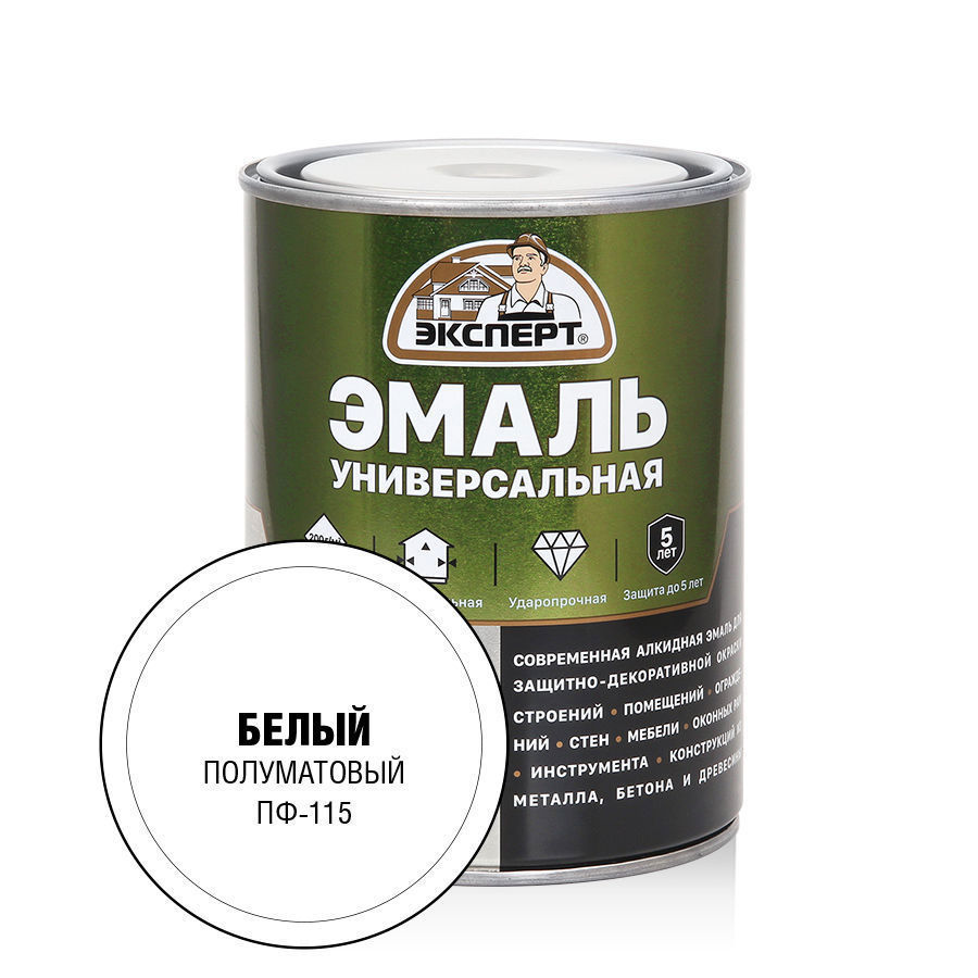 Изображение товара Эмаль полуматовая ЭКСПЕРТ 30483 для стен и металла 0.8 кг Изображение товара Эмаль полуматовая ЭКСПЕРТ 30483 для стен и металла 0.8 кг