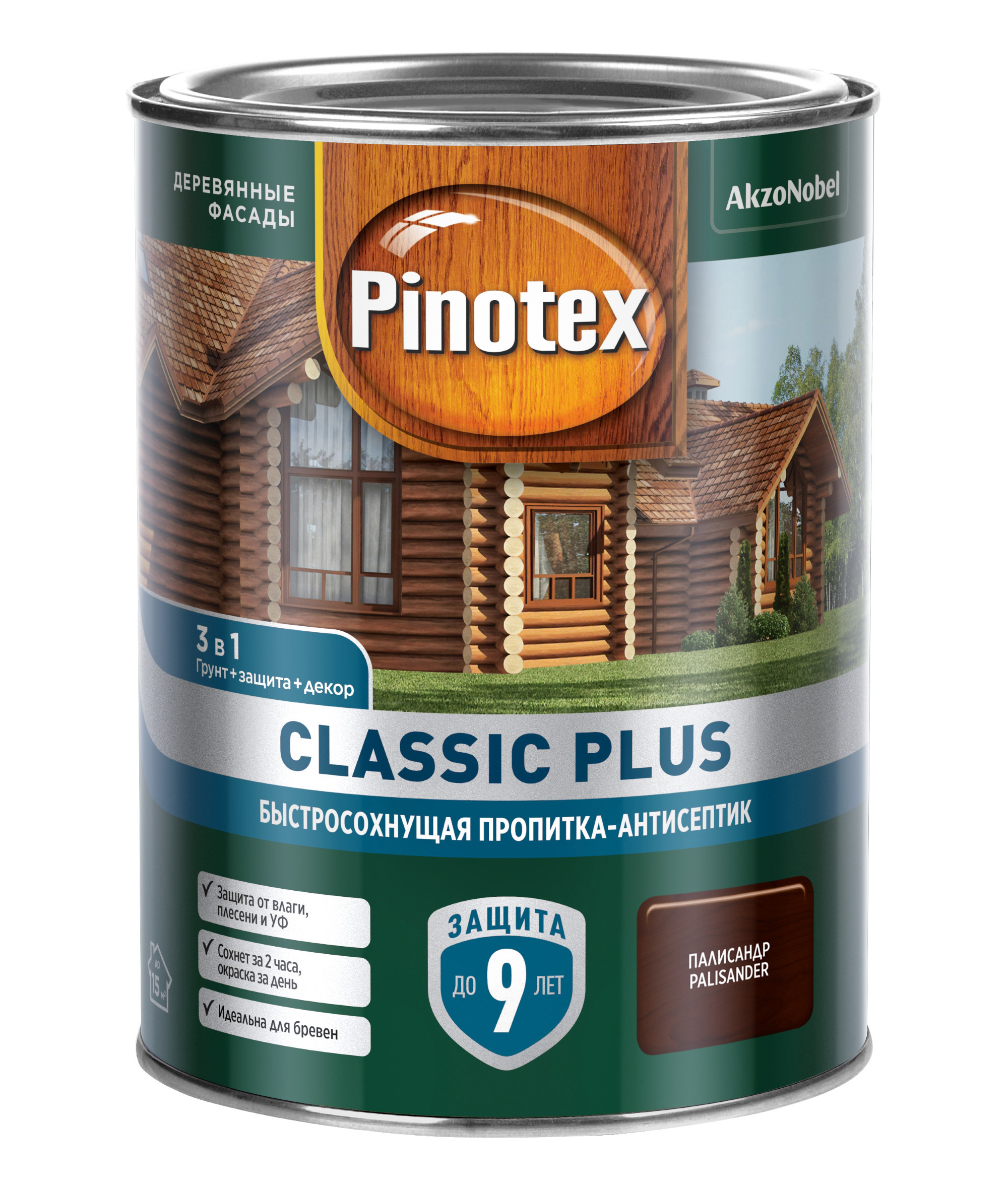 Изображение товара Пропитка древесины PINOTEX 0С 00025060 полуматовый палисандр 0.9 л