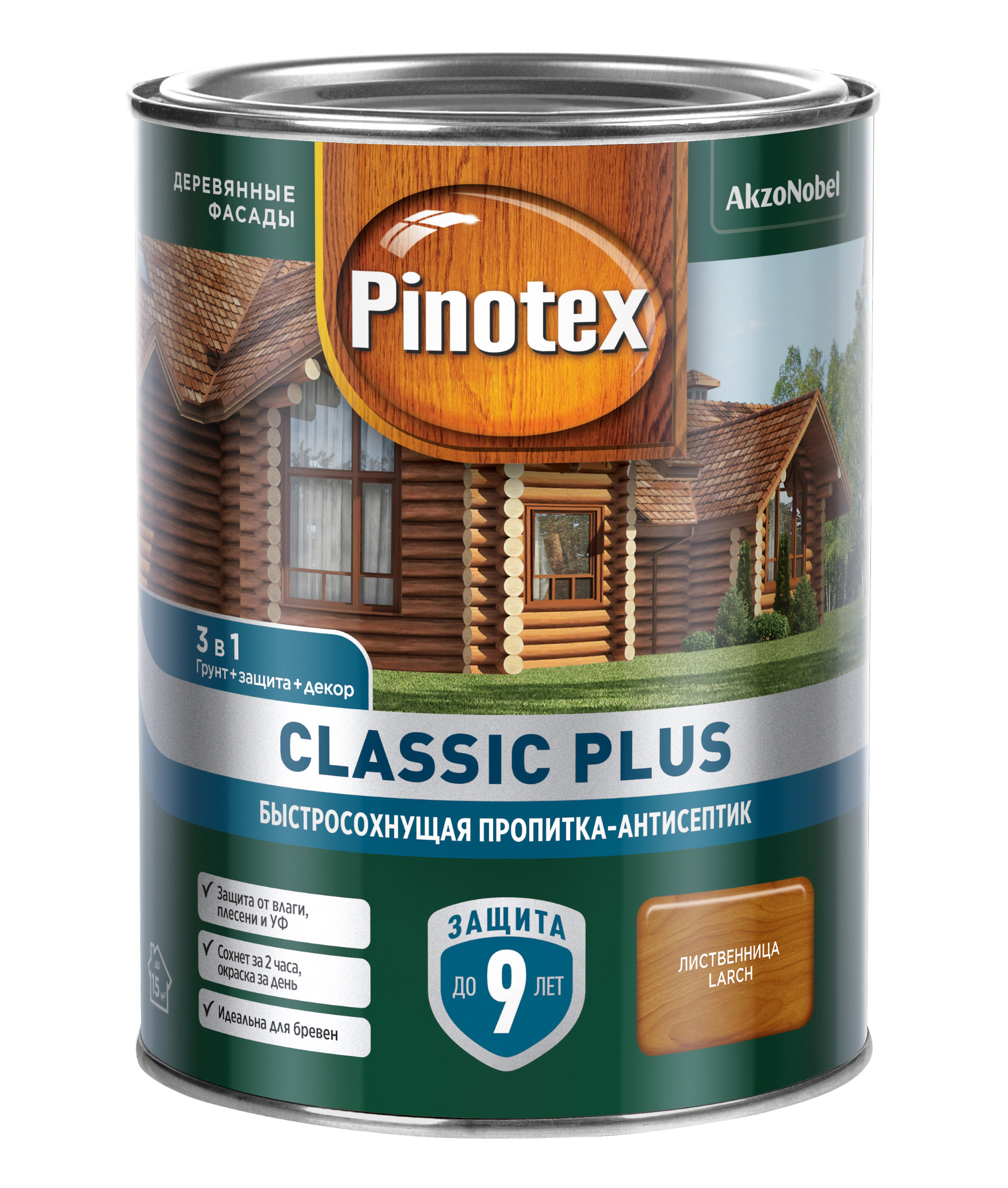 Изображение товара Пропитка древесины PINOTEX 0С 00025054 полуматовый лиственница 0.9 л