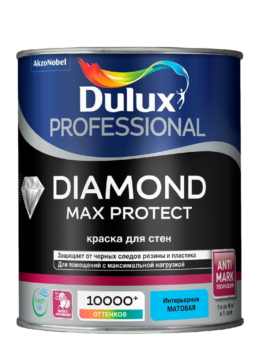 Изображение товара Краска DULUX Diamond Max Protect 0С-00028167 цвет белый 1 л Изображение товара Краска DULUX Diamond Max Protect 0С-00028167 цвет белый 1 л