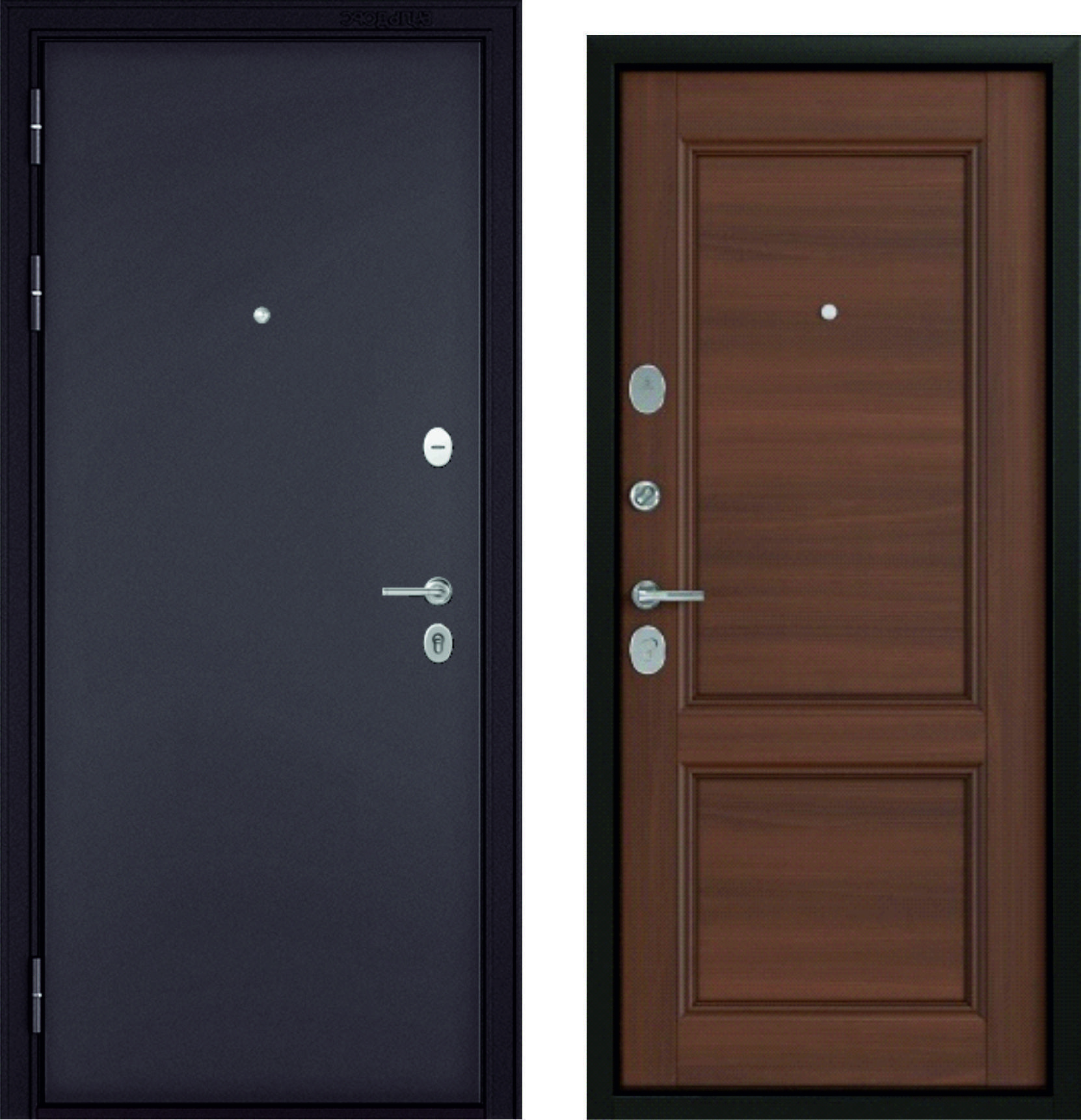 Изображение товара Входная дверь Trust Mass MP левый 205x88см цвет шоколад букле/орех пегас