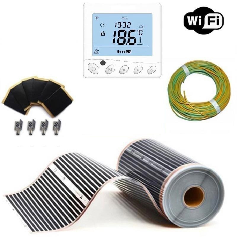 Изображение товара Инфракрасная пленка для теплого пола Теплософт FT-305 1.5 м2 330 Вт с Wi-Fi терморегулятором