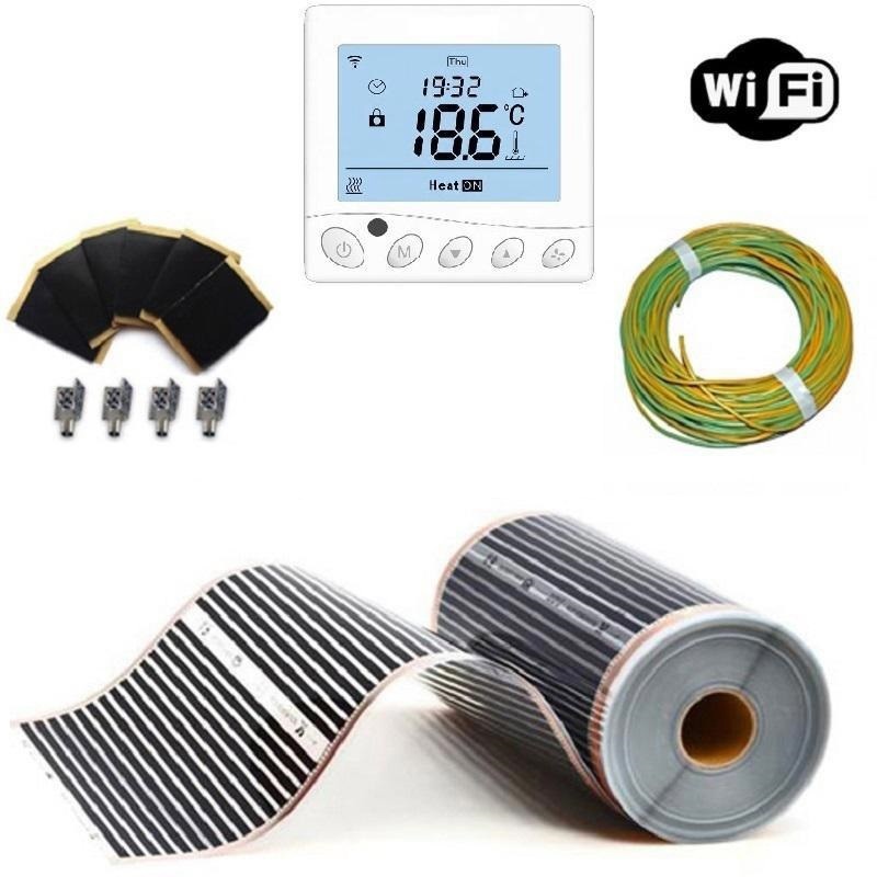 Изображение товара Инфракрасная пленка для теплого пола Теплософт FT-305 2.5 м2 550 Вт с Wi-Fi терморегулятором