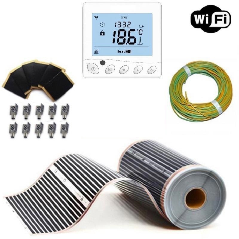 Изображение товара Инфракрасная пленка для теплого пола Теплософт FT-305 10 м2 2200 Вт с Wi-Fi терморегулятором