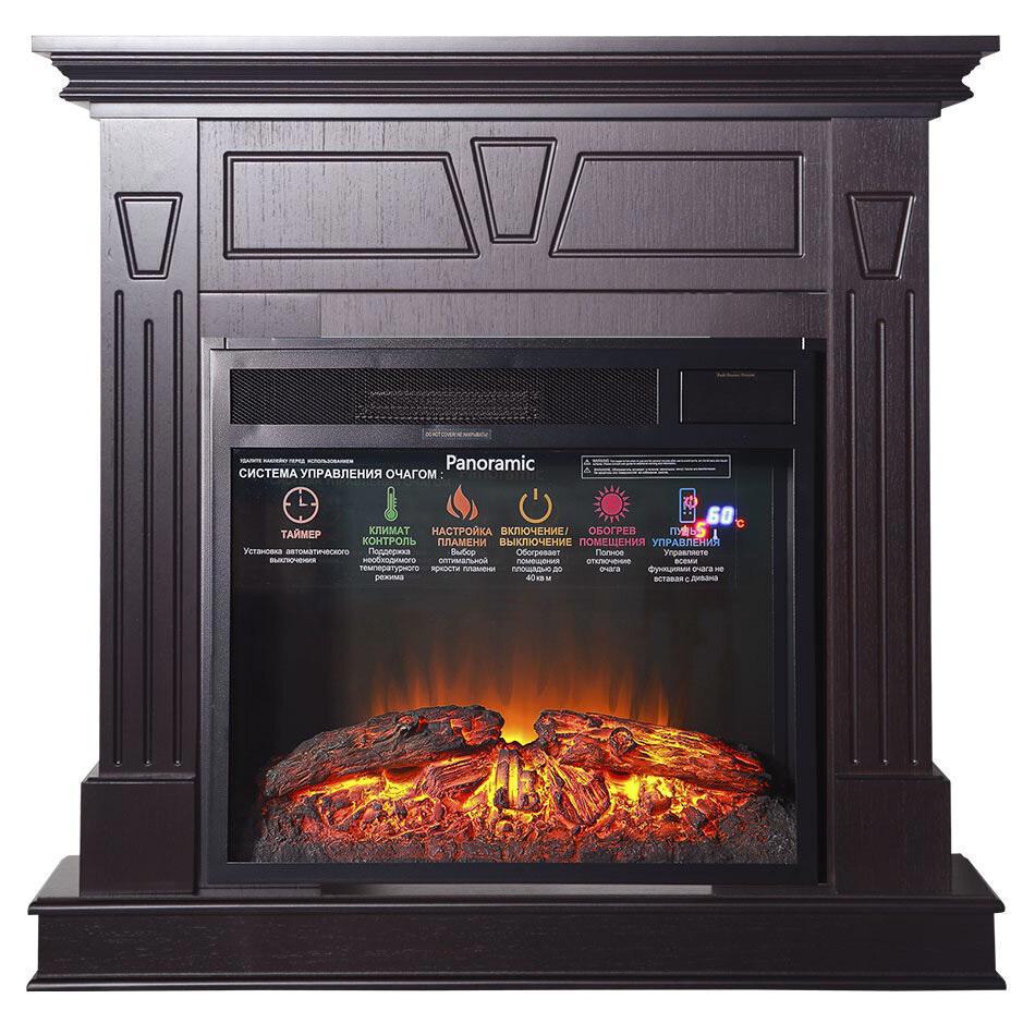 Изображение товара Электрокамин комплект Inter Flame Берта Темный дуб с очагом Foton LED FX
