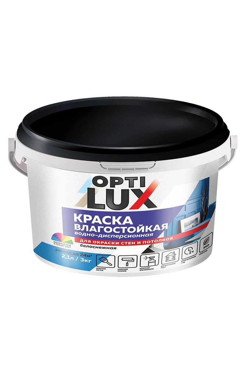 Изображение товара Краска для стен и потолков ОПТИЛЮКС влагостойкая оптилюкс 2228 цвет белый 1 л