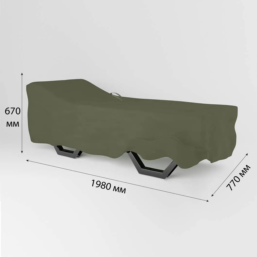 Изображение товара Чехол для пластикового шезлонга Tplus T019718 1980x770x670 мм оливковый